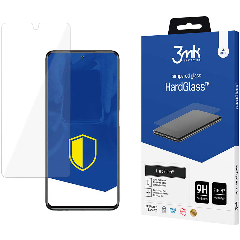 3MK HardGlass képernyővédő fólia Samsung Galaxy S23 S911 készülékhez, edzett üveg, teljes ragasztóval