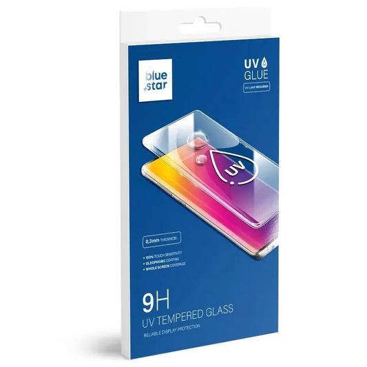 Blue Star képernyővédő fólia Samsung Galaxy S8 G950 készülékhez, edzett üveg, UV ragasztó