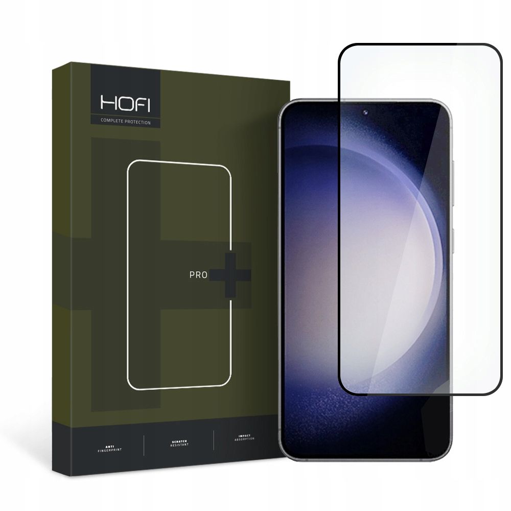 HOFI PRO+ védőfólia Samsung Galaxy S23 S911-hez, Edzett üveg, Teljes ragasztás, Fekete