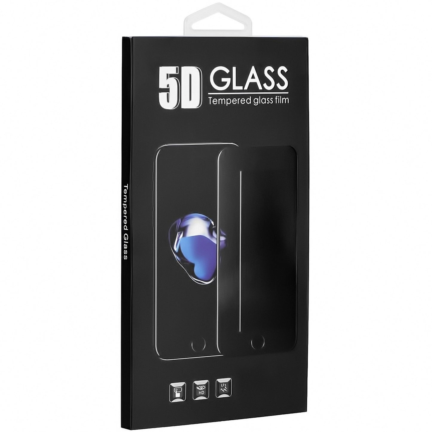 OEM képernyővédő fólia Xiaomi Redmi 9A / Xiaomi Redmi 9C készülékekhez, Edzett üveg, Teljes lefedettség, Teljes ragasztás, 5D, 0.3mm, Fekete
