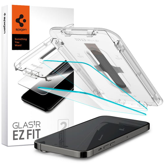Spigen EZ FIT kijelzővédő Apple iPhone 14 Pro Max készülékhez, edzett üveg, teljes ragasztás, 2 darabos készlet AGL05202 AGL05202 AGL05202