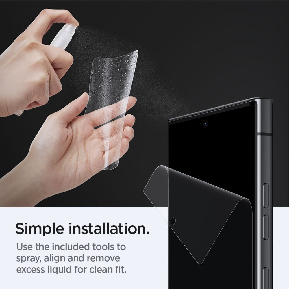 Spigen Neo Flex képernyővédő fólia Samsung Galaxy S23 Ultra S918-hoz, Műanyag, 2 darabos készlet AFL05943