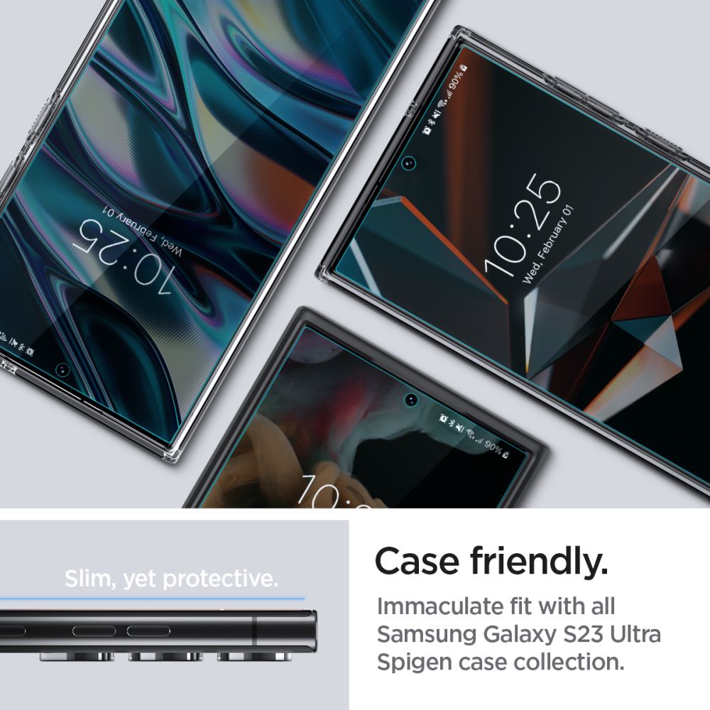 Spigen Neo Flex képernyővédő fólia Samsung Galaxy S23 Ultra S918-hoz, Műanyag, 2 darabos készlet AFL05943