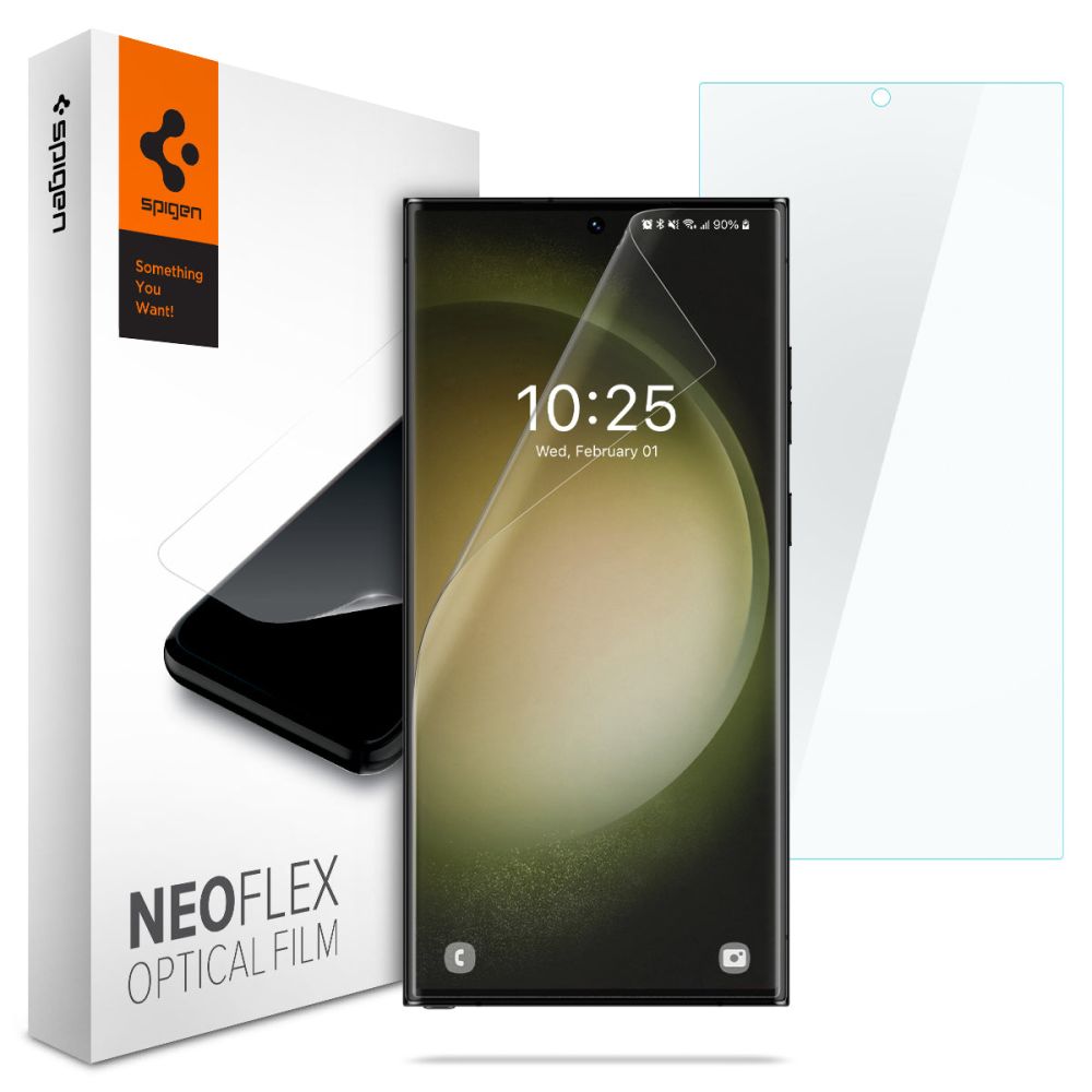 Spigen Neo Flex képernyővédő fólia Samsung Galaxy S23 Ultra S918-hoz, Műanyag, 2 darabos készlet AFL05943