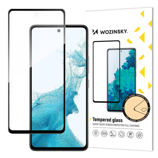WZK képernyővédő Samsung Galaxy A53 5G A536, védett üveg, teljes ragasztás, Fekete