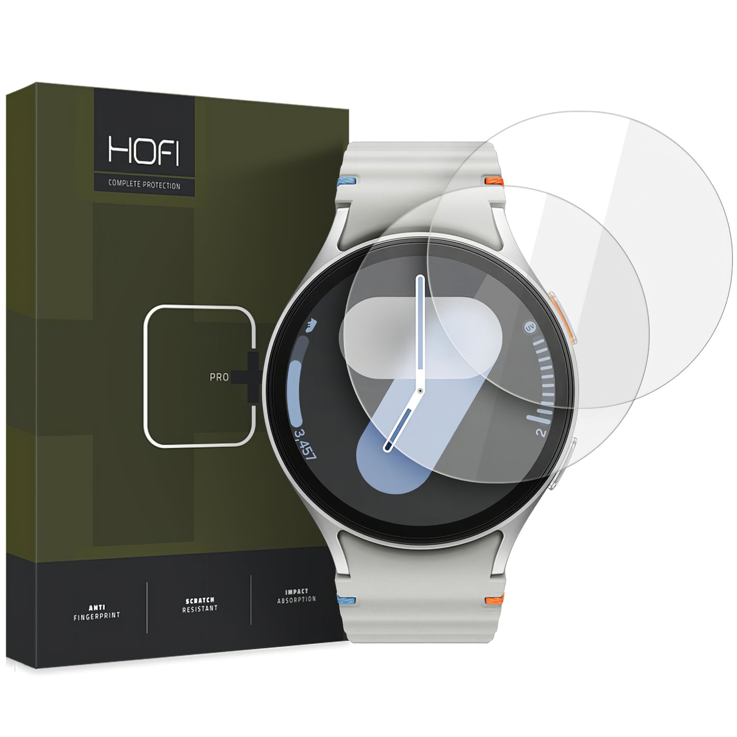 HOFI Glass PRO+ védőfólia Samsung Galaxy Watch7 / Watch6 / Watch5 / Watch4 40mm sorozathoz, 2 darabos készlet, Edzett üveg