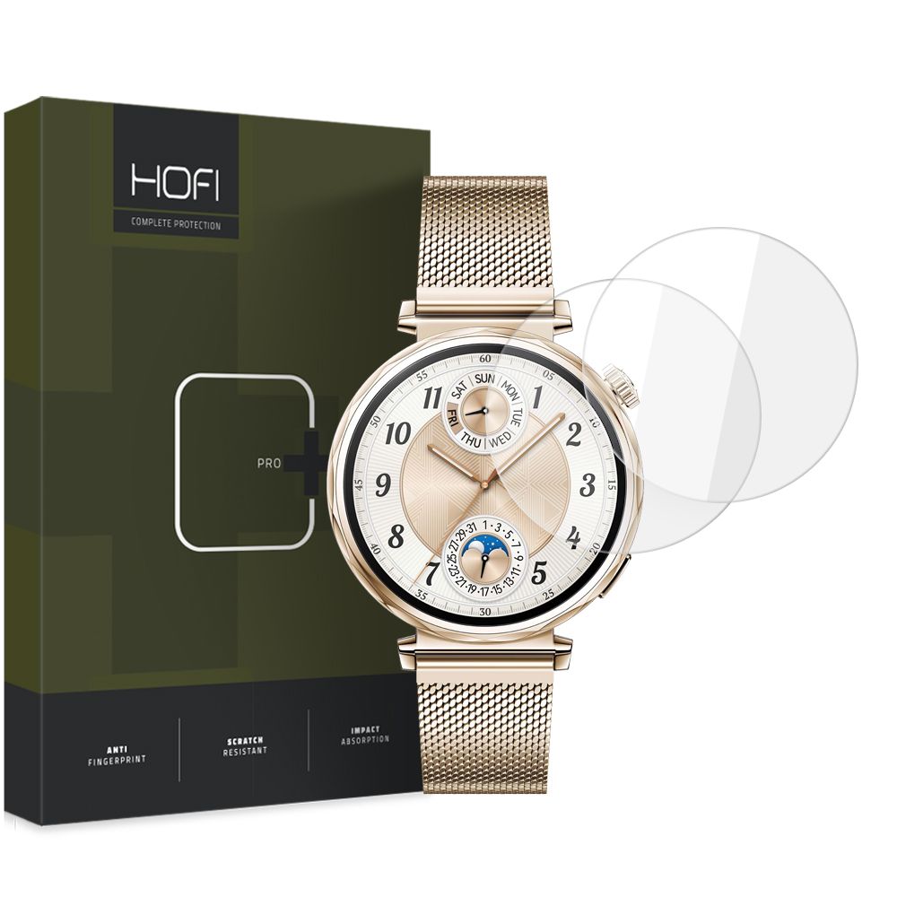 HOFI Glass PRO+ védőfólia Huawei Watch GT 5 41mm-hez, 2 darabos készlet, Edzett üveg