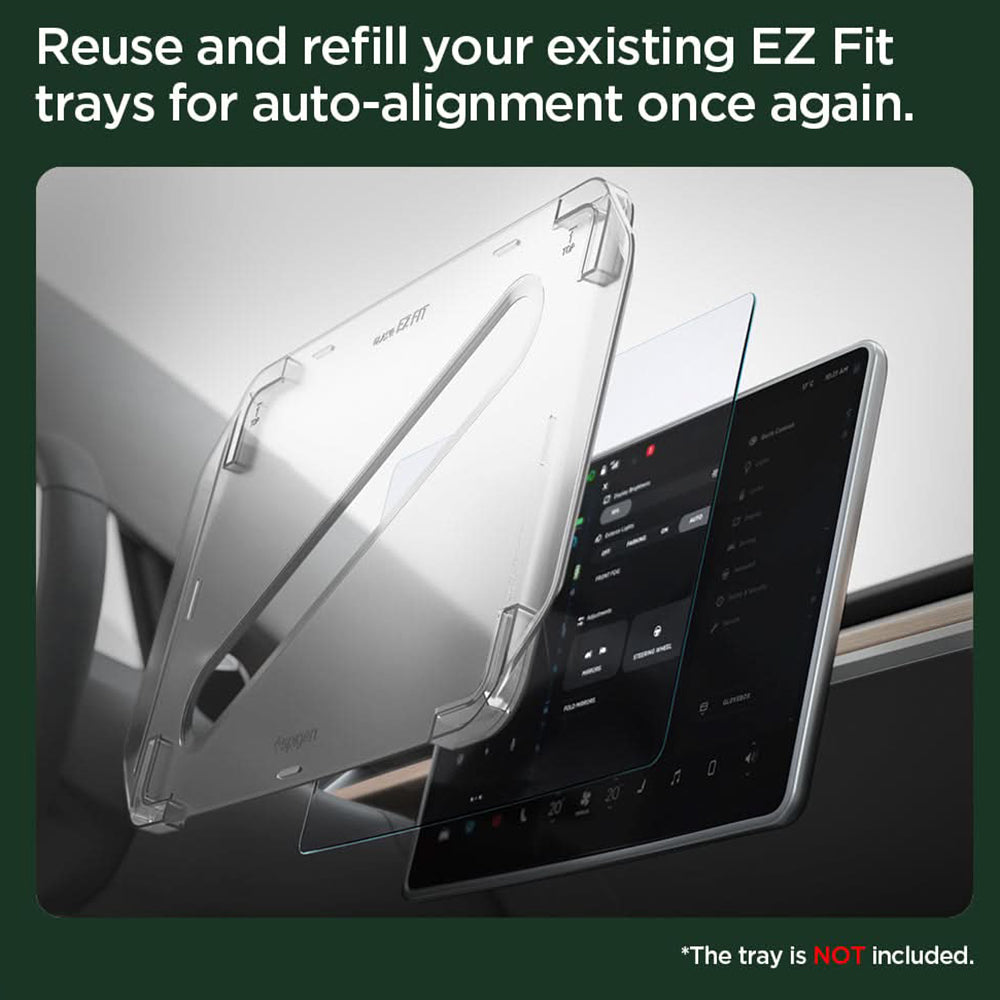 Spigen GlastR EZ FIT Anti-Glare védőfólia Tesla 3 navigációhoz (2021 - 2023), edzett üveg AGL04338