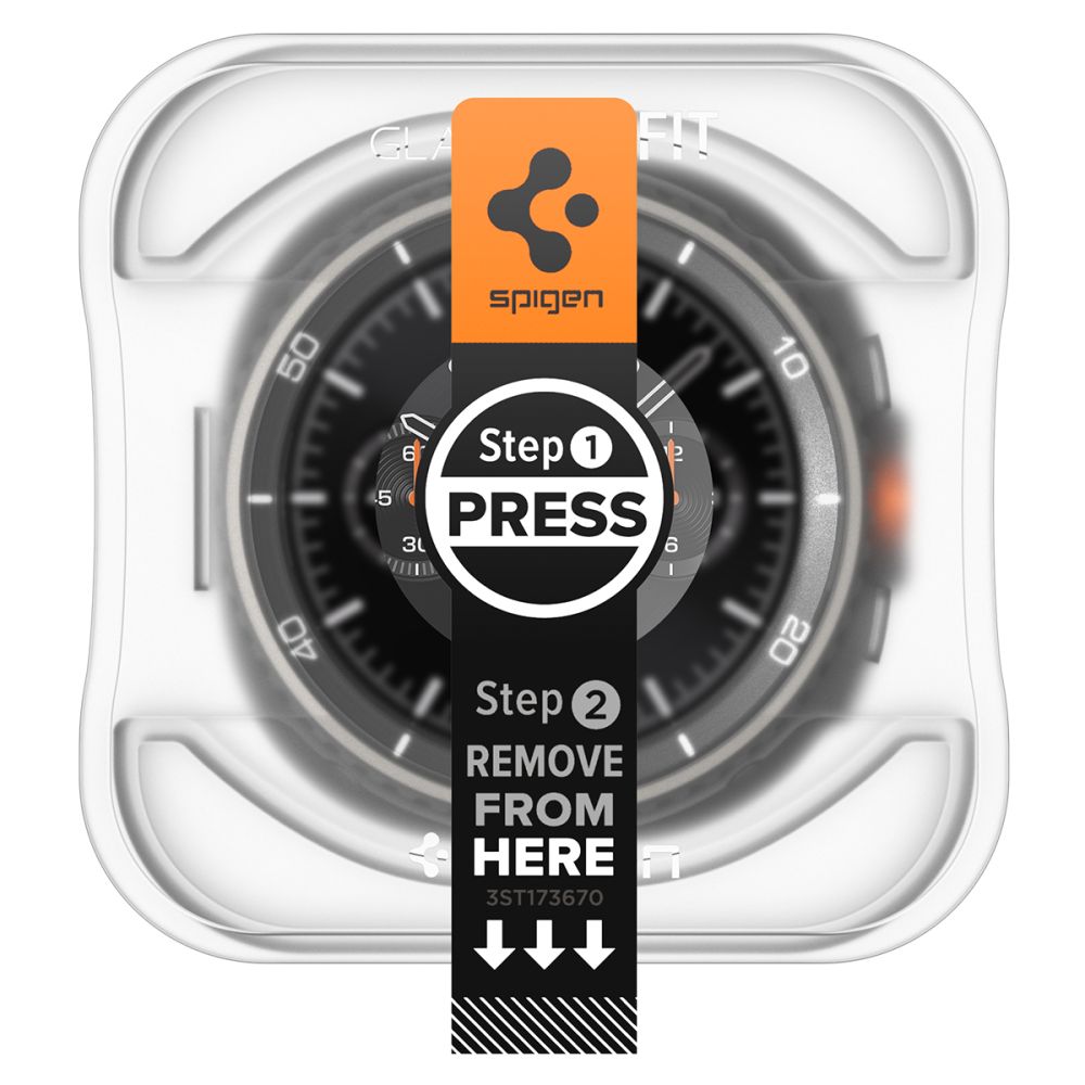 Spigen GlastR EZ FIT védőfólia Samsung Galaxy Watch8 Classic készülékhez, 2 darabos készlet, Edzett üveg AGL09877
