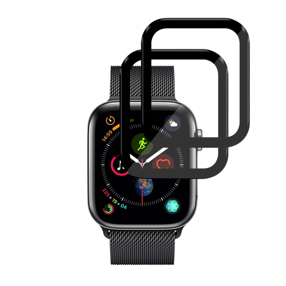 Techsuit Nano Flex védőfólia Apple Watch 44mm sorozathoz, 2 darabos készlet, Műanyag, Fekete