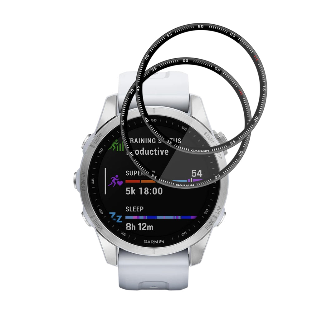 Techsuit Nano Flex védőfólia Garmin Fenix 7S-hez, 2 darabos készlet, Műanyag, Fekete