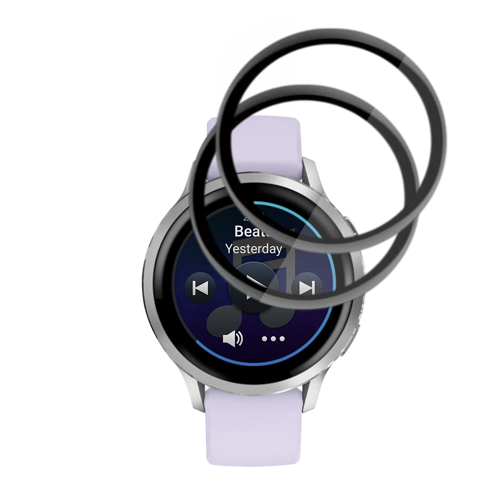 Techsuit Nano Flex védőfólia Garmin Venu 4 41mm-hez, 2 darabos készlet, Műanyag, Fekete
