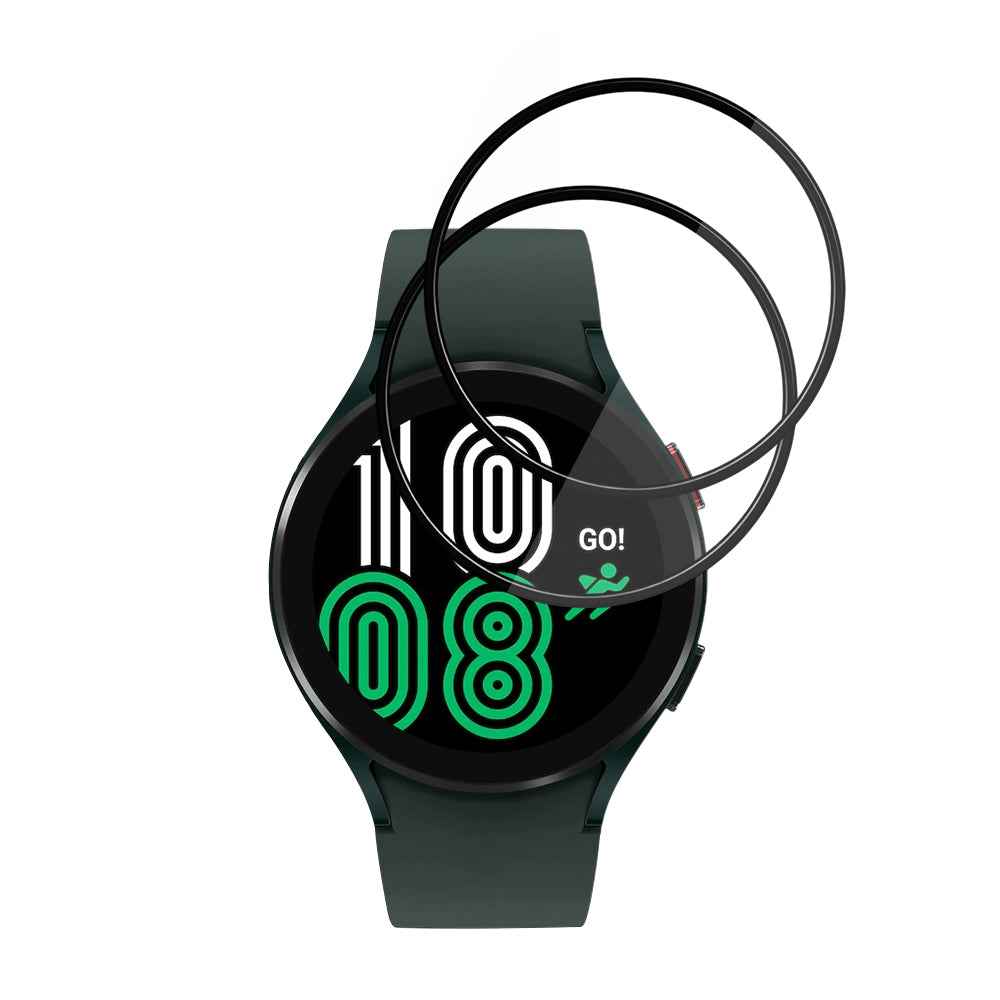 Techsuit Nano Flex védőfólia Samsung Galaxy Watch4 44mm-hez, 2 darabos készlet, Műanyag, Fekete