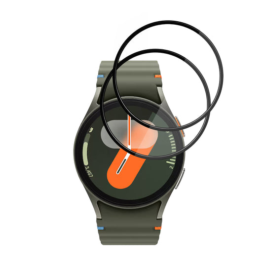 Techsuit Nano Flex védőfólia Samsung Galaxy Watch7 40mm-hez, 2 darabos készlet, Műanyag, Fekete