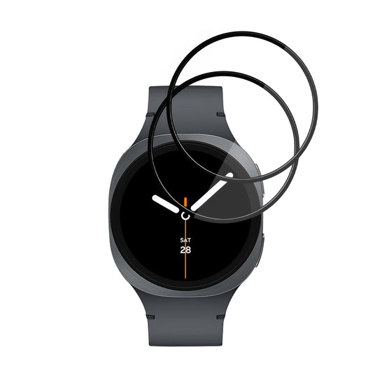 Techsuit Nano Flex védőfólia Samsung Galaxy Watch8 40mm-hez, 2 darabos készlet, Műanyag, Fekete