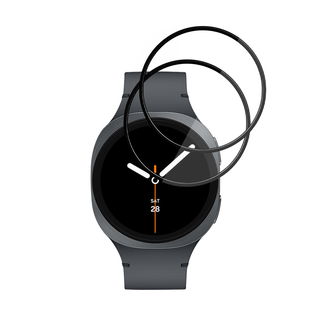 Techsuit Nano Flex védőfólia Samsung Galaxy Watch8 40mm-hez, 2 darabos készlet, Műanyag, Fekete