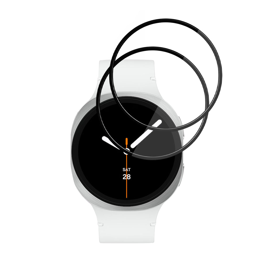 Techsuit Nano Flex védőfólia Samsung Galaxy Watch8 44mm-hez, 2 darabos készlet, Műanyag, Fekete