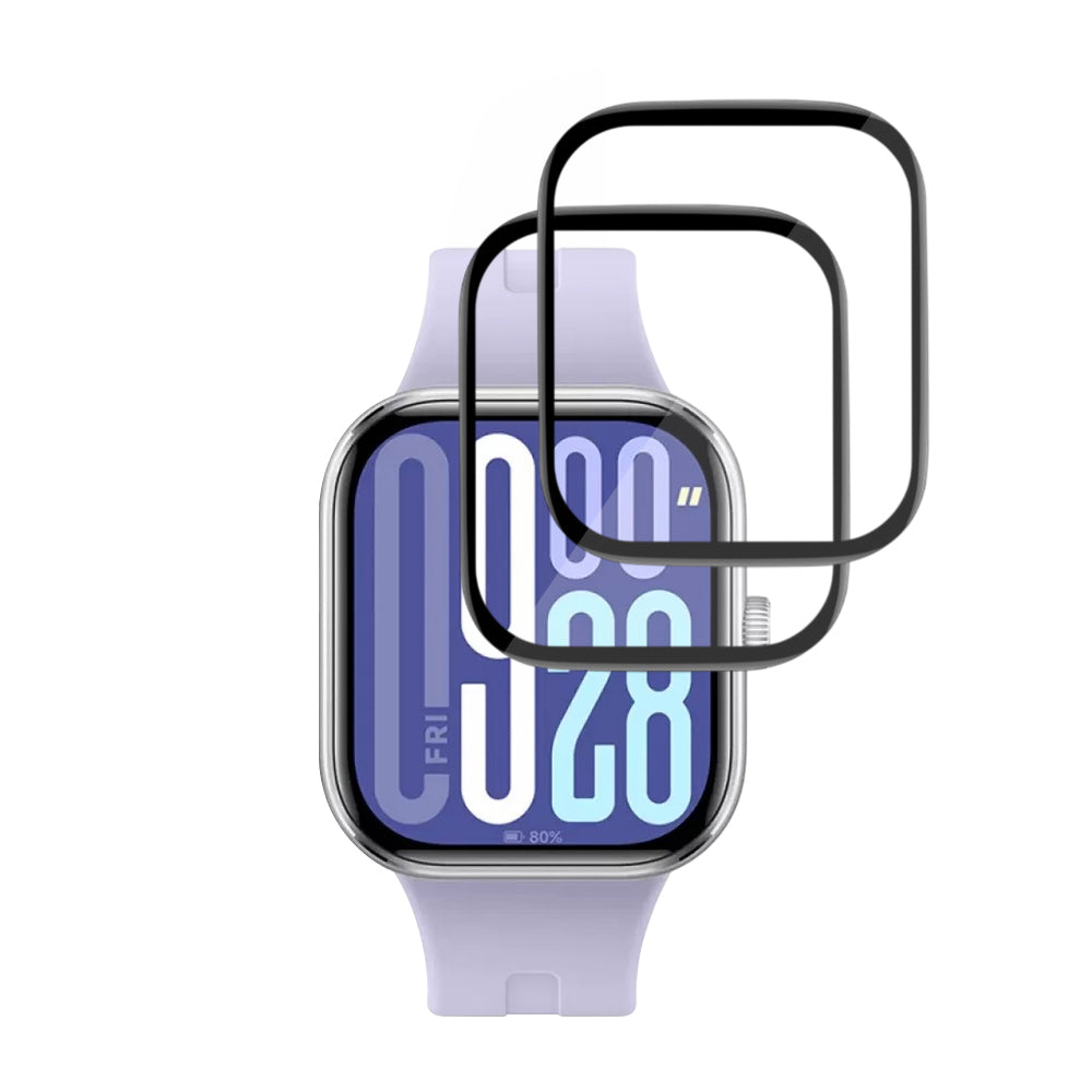 Techsuit Nano Flex védőfólia Xiaomi Redmi Watch 5-höz, 2 darabos készlet, Műanyag, Fekete
