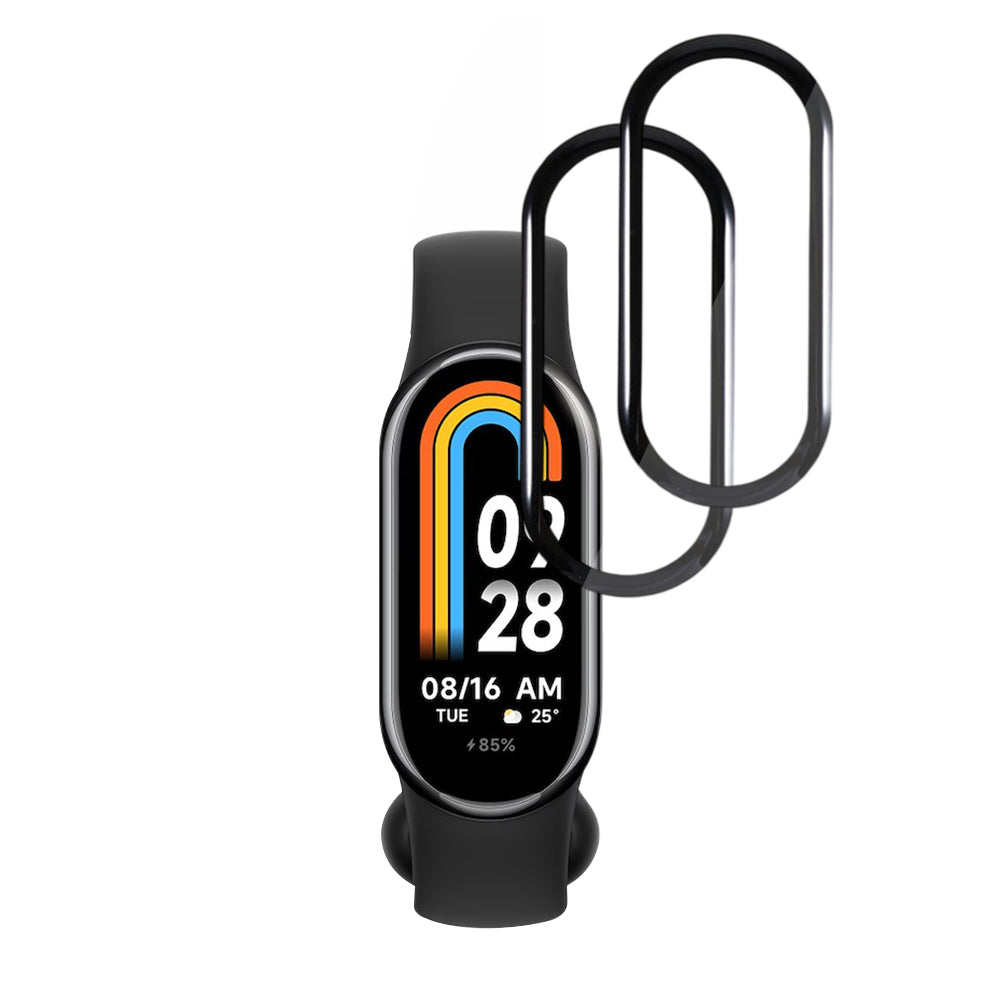 Techsuit Nano Flex védőfólia Xiaomi Smart Band 8-hoz, 2 darabos készlet, Műanyag, Fekete