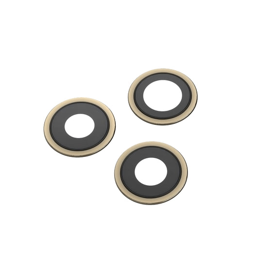 Kameraüveg hátlap Apple iPhone 12 Pro, nagylátószögű + ultraszéles + telefotó, kerettel, Arany