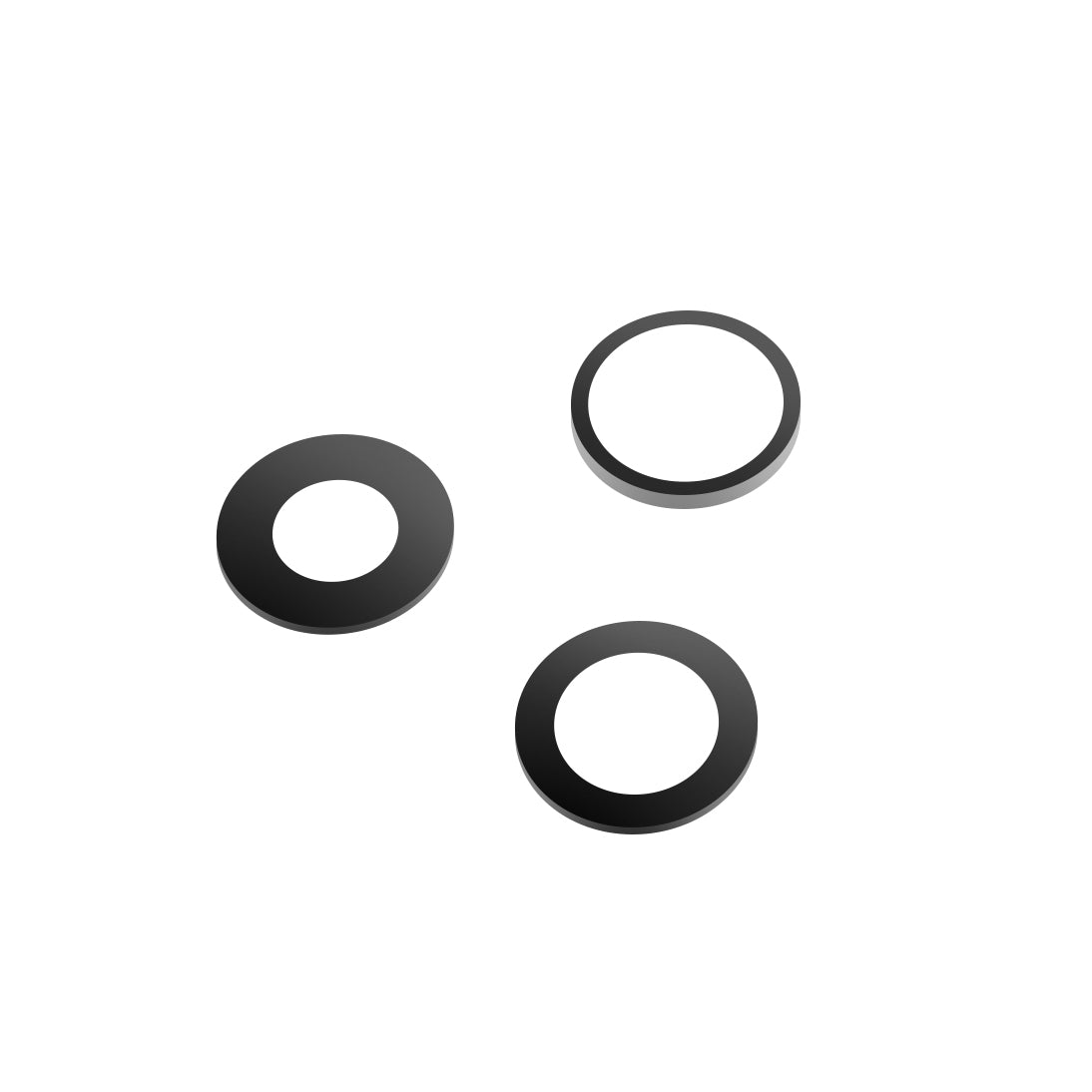 Hátsó kameraüveg Apple iPhone 14 Pro Max / 14 Pro, széles + ultraszéles + telefotó, Fekete