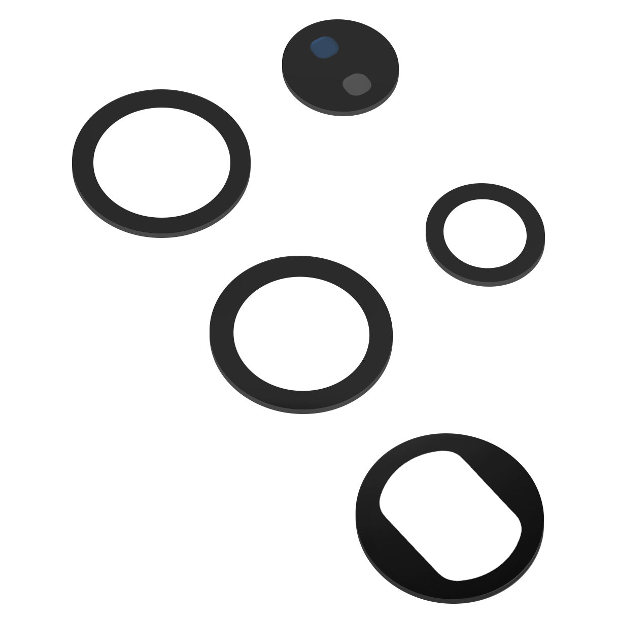 Samsung Galaxy S23 Ultra S918 hátsó kameraüveg, Lézer + Telephoto + Periszkópos Telephoto + UltraWide + Wide, Fekete