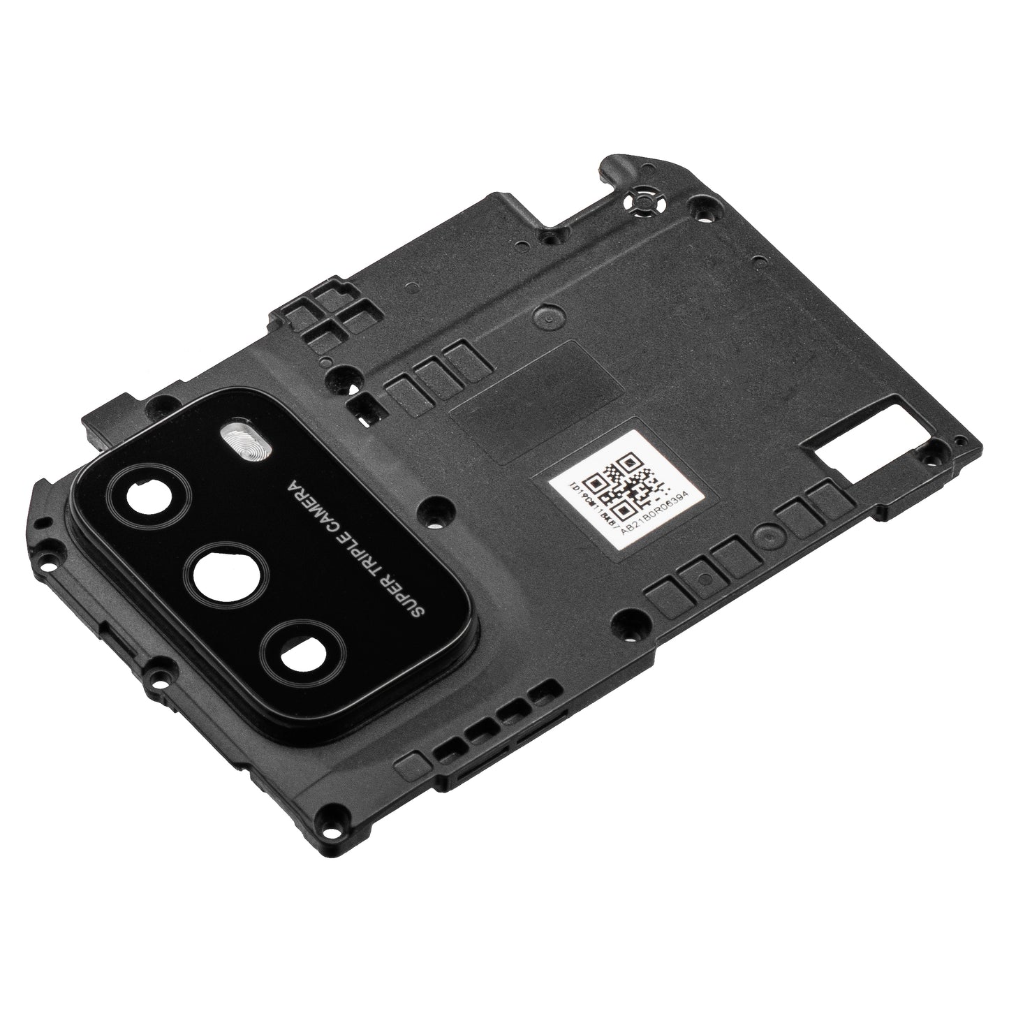 Hátsó kamera üveg Xiaomi Poco M3, kerettel, fekete