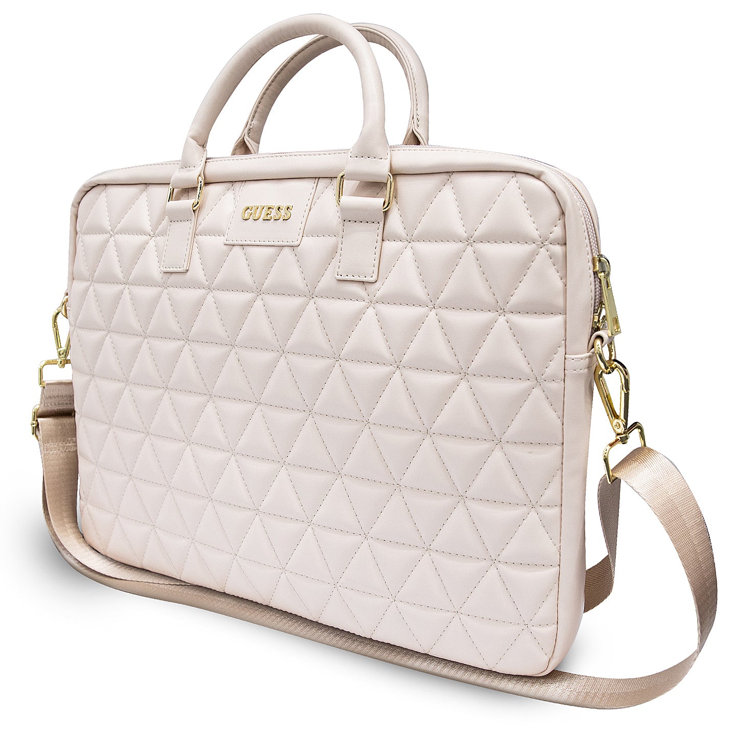Guess Quilted táska 15 hüvelykes laptopokhoz, Rózsaszín