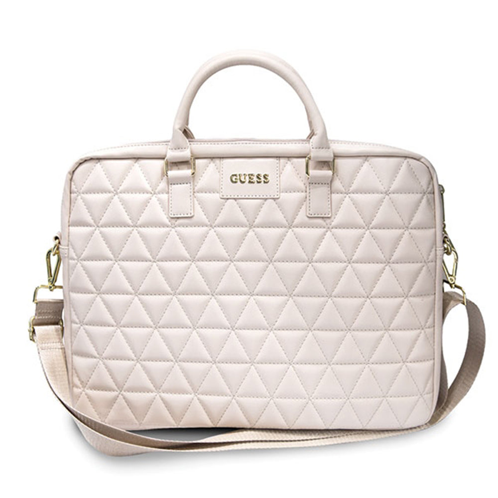 Guess Quilted táska 15 hüvelykes laptopokhoz, Rózsaszín