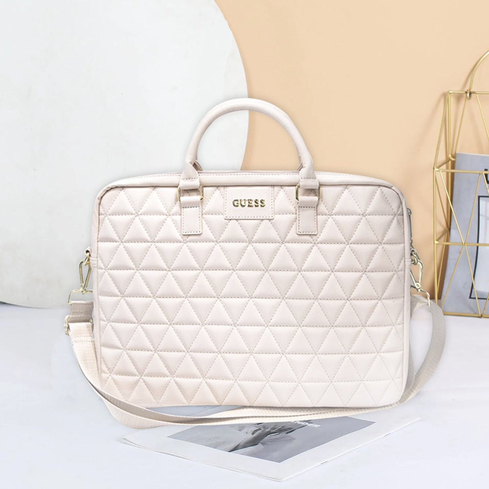 Guess Quilted táska 15 hüvelykes laptopokhoz, Rózsaszín