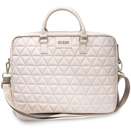 Guess Quilted táska 15 hüvelykes laptopokhoz, Rózsaszín