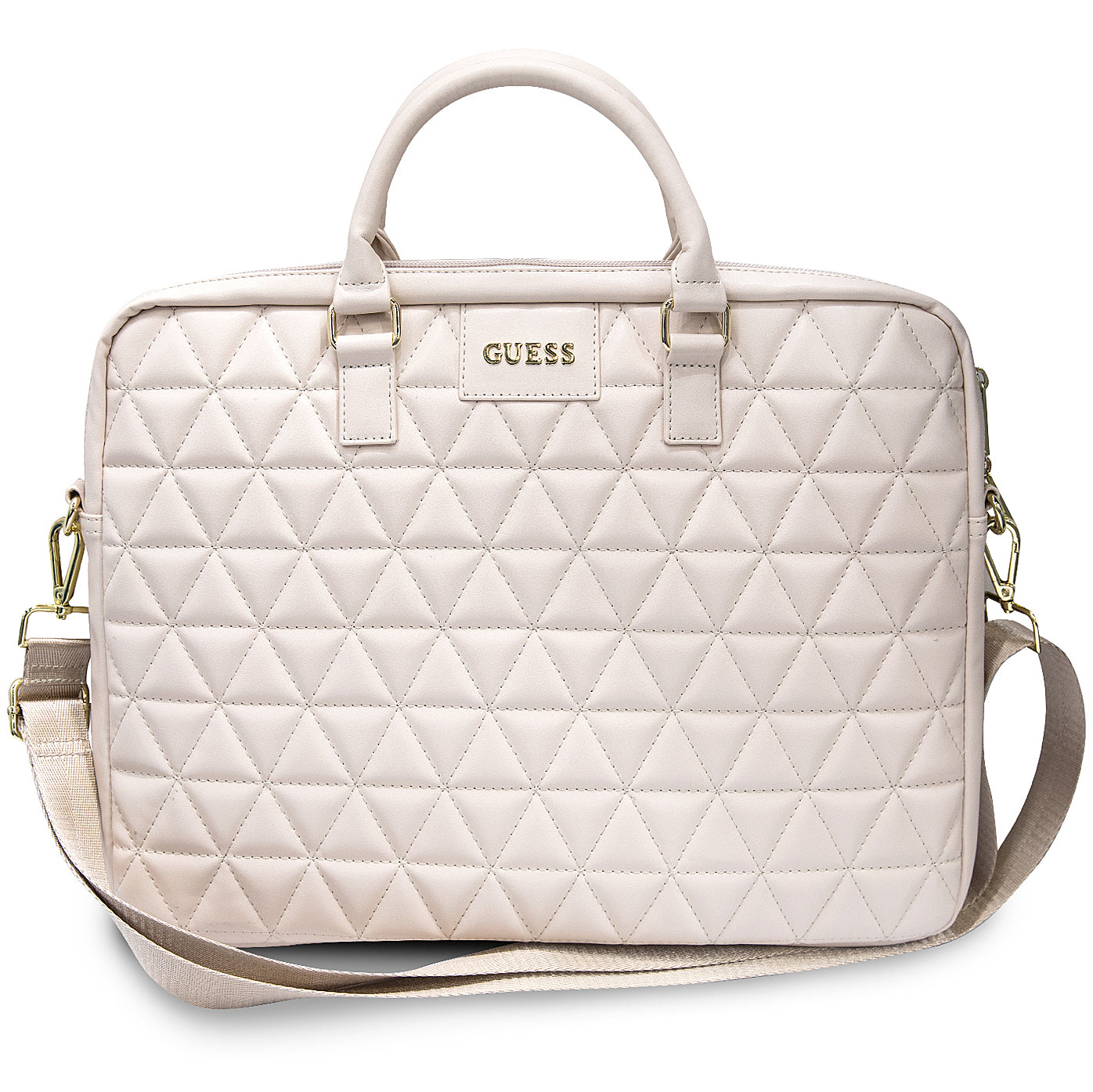 Guess Quilted táska 15 hüvelykes laptopokhoz, Rózsaszín
