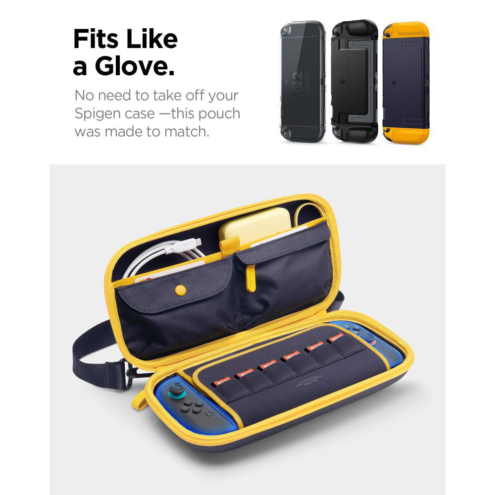 Spigen Nano Pop Pro védőtáska Nintendo Switch 2 konzolhoz, tengerészkék AGP09565