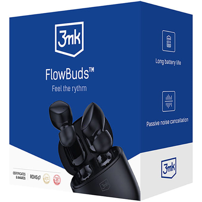 Handsfree Bluetooth 3MK FlowBuds, TWS, Fekete