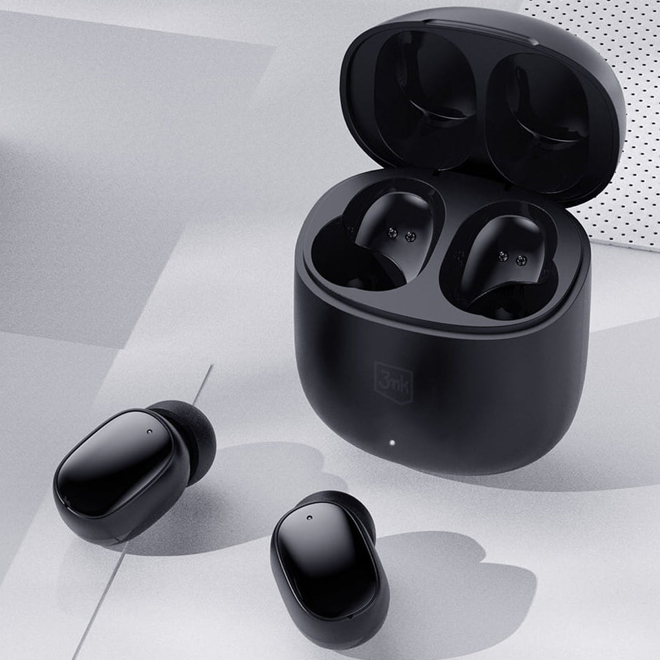 Handsfree Bluetooth 3MK FlowBuds, TWS, Fekete