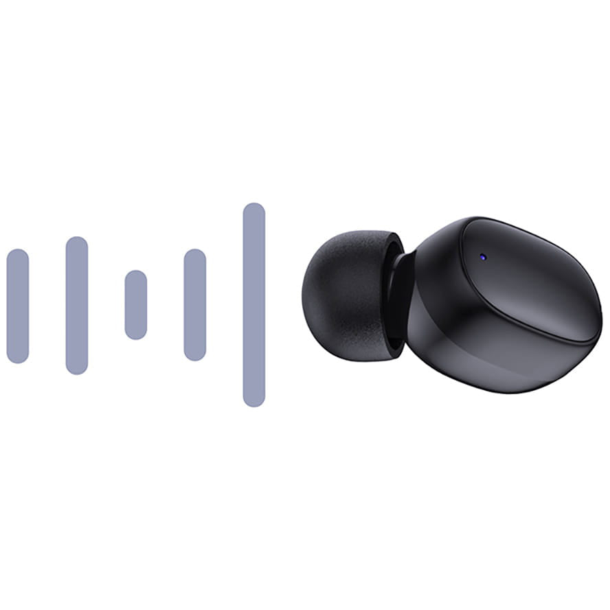 Handsfree Bluetooth 3MK FlowBuds, TWS, Fekete