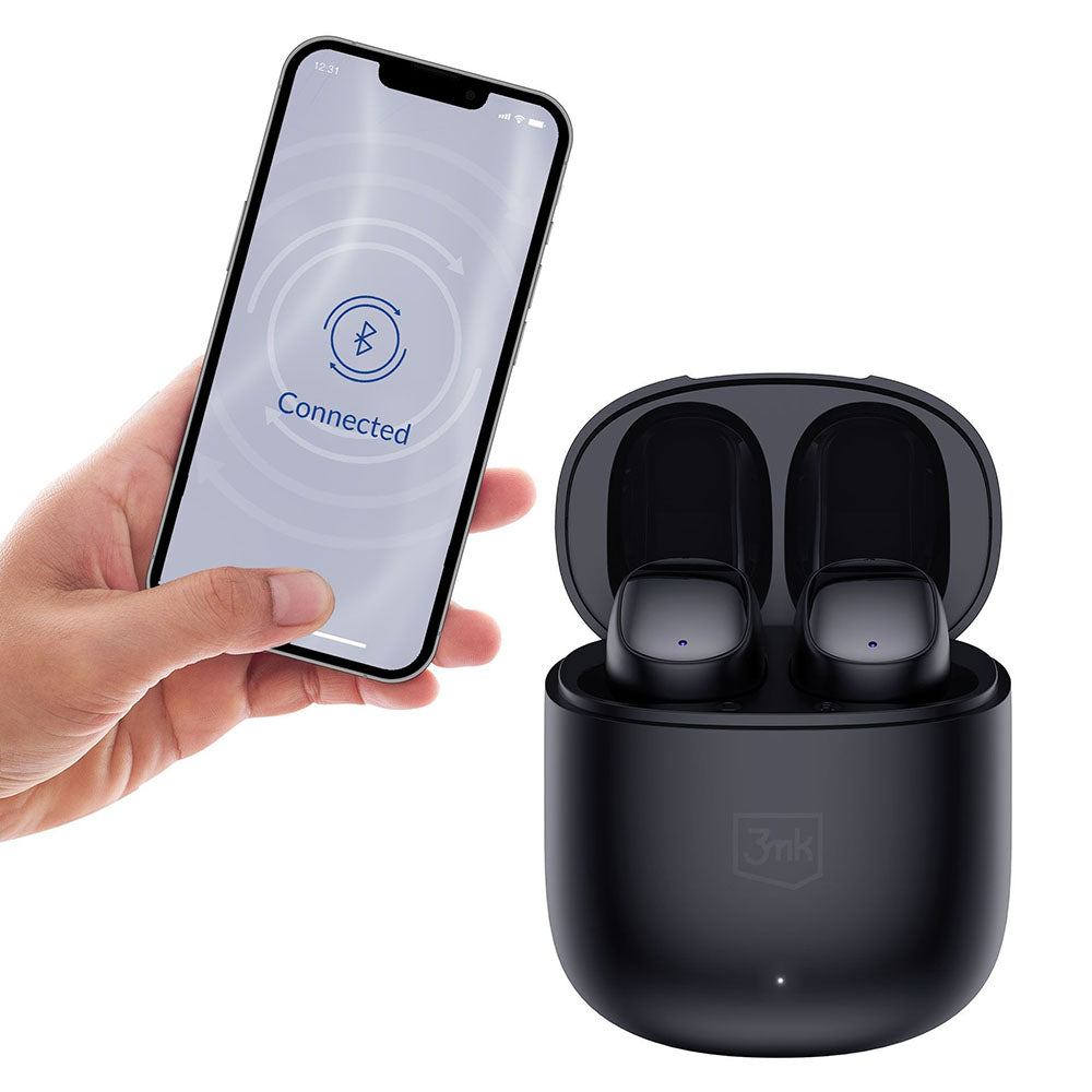 Handsfree Bluetooth 3MK FlowBuds, TWS, Fekete