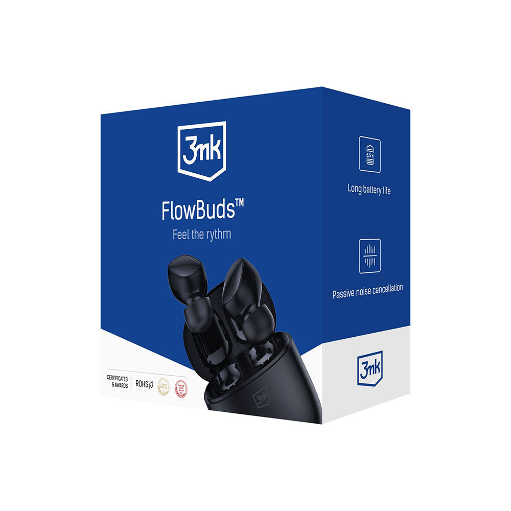 Handsfree Bluetooth 3MK FlowBuds, TWS, Fekete