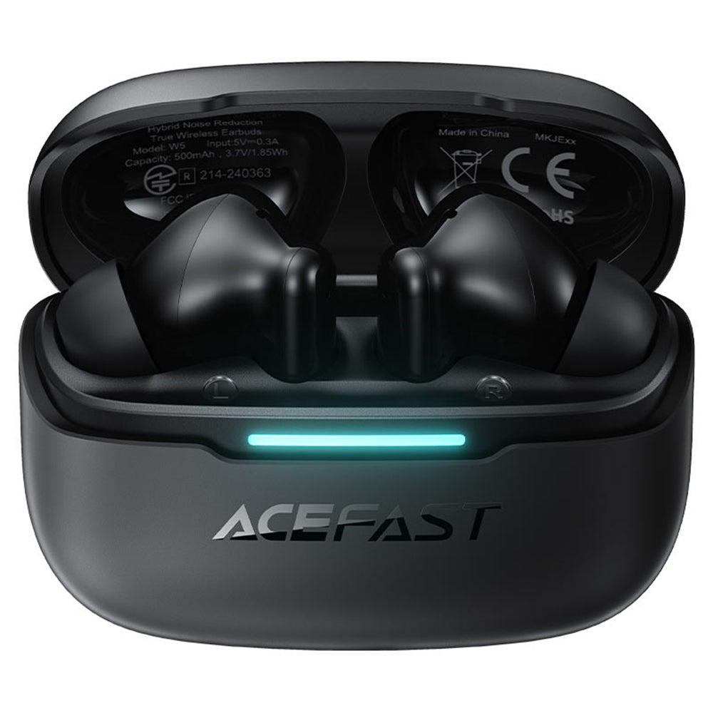 Handsfree Bluetooth Acefast W5, TWS, ANC, Fekete