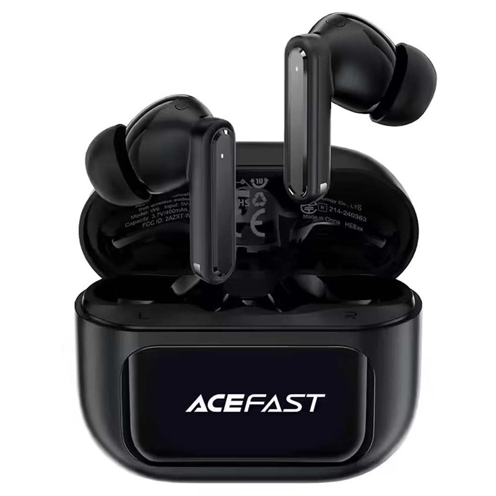 Handsfree Bluetooth Acefast W6, TWS, ANC, Fekete