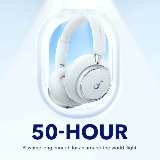 Bluetooth kihangosító Anker SoundCore Space Q45, többpontos, A2DP, ANC, fehér A3040G21