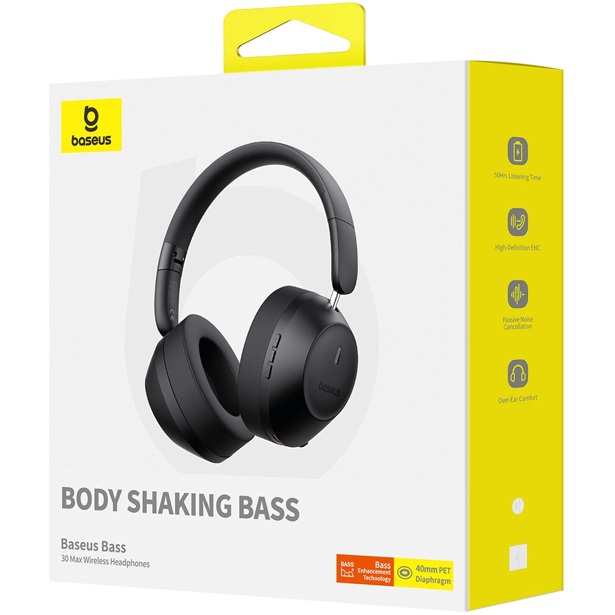 Handsfree Bluetooth Baseus Bass 30 Max, A2DP, Fekete A00070700121-00