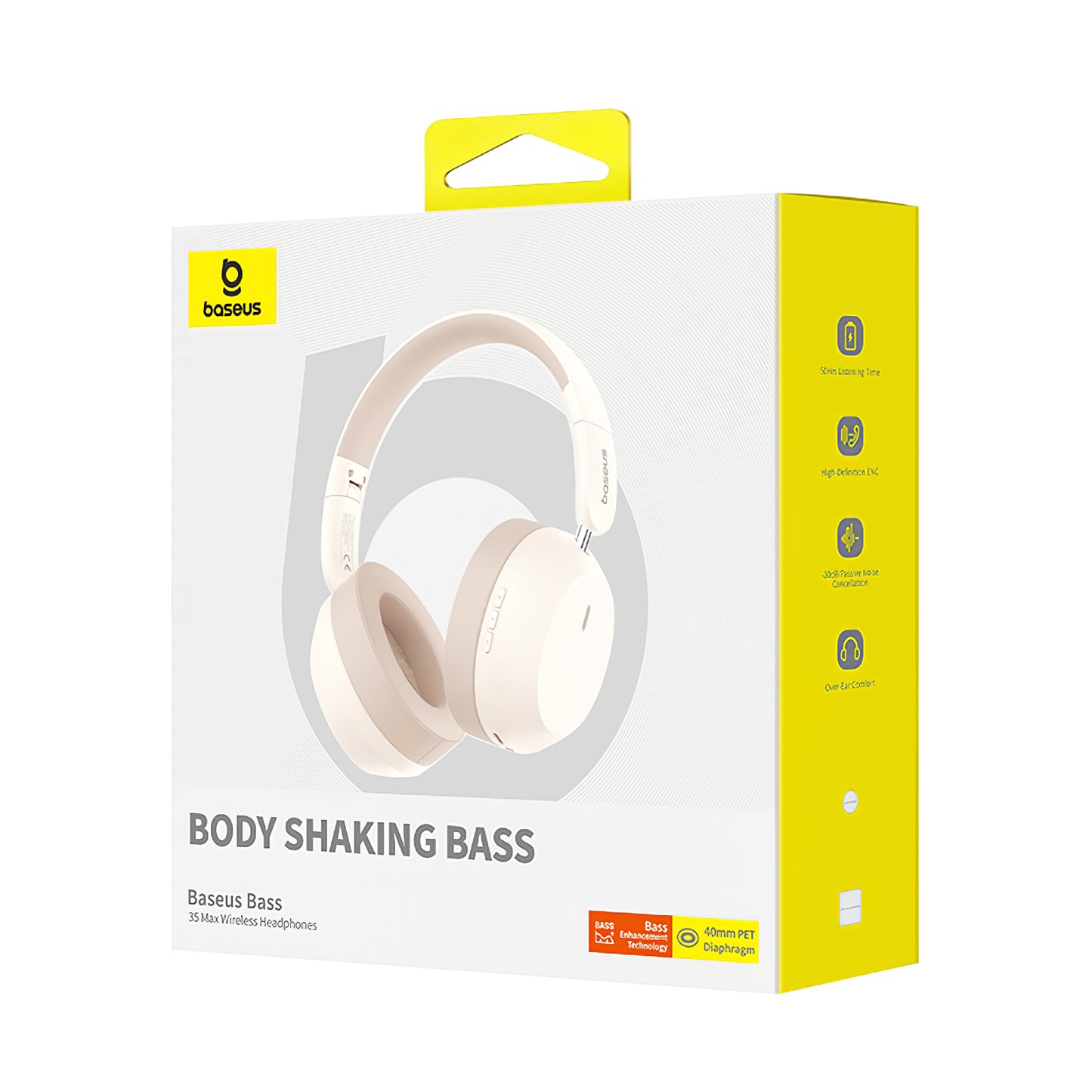 Handsfree Bluetooth Baseus Bass 35 Max, A2DP, Fehér A00070800221-00