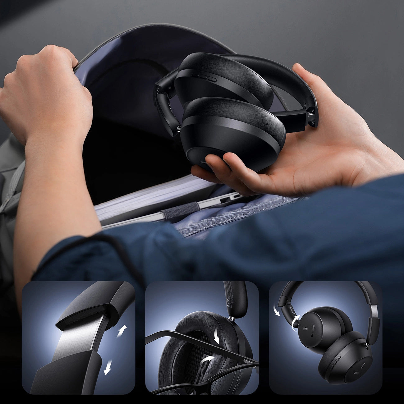 Handsfree Bluetooth Baseus Bass 30 Max, A2DP, Fekete A00070700121-00