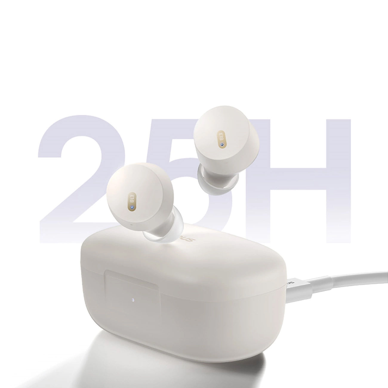 Baseus Bowie E18 Bluetooth kihangosító, TWS, Fehér A00023800223-00