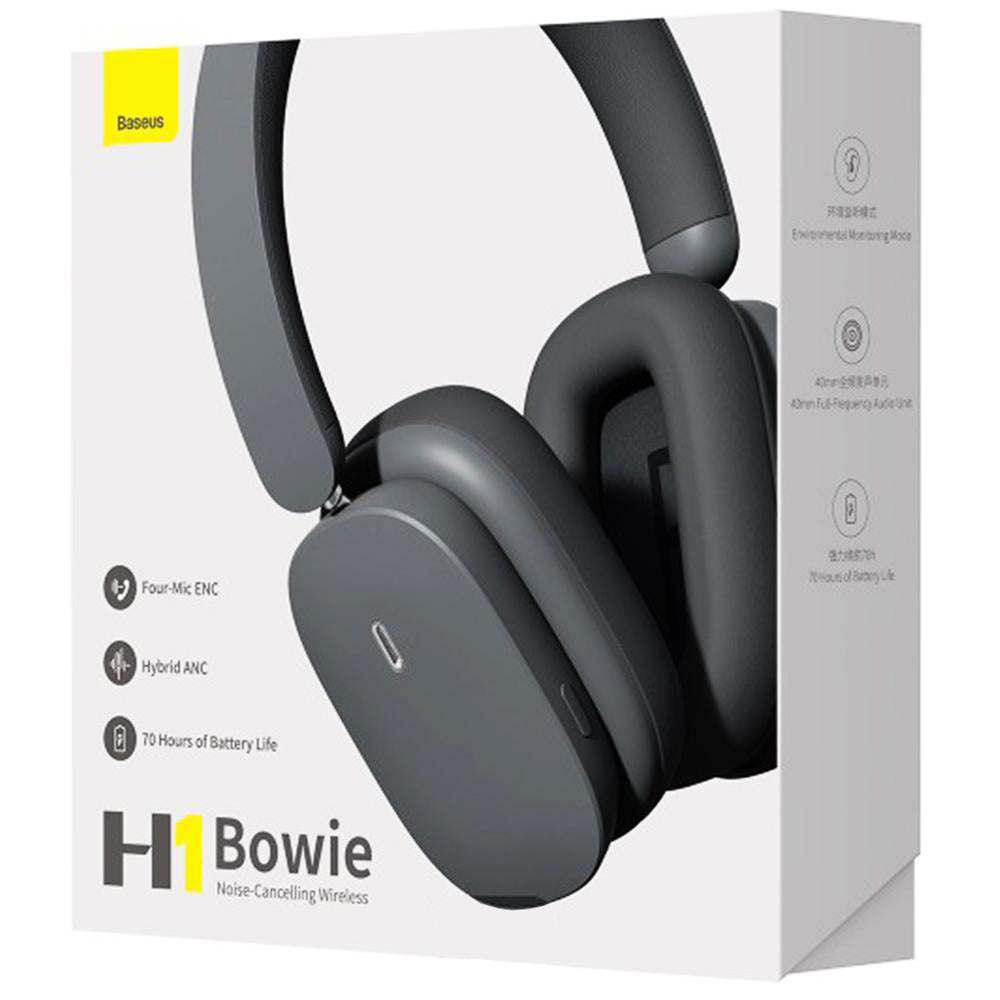 Baseus Bowie H1 Bluetooth kihangosító, A2DP, ANC, Szürke NGTW230213