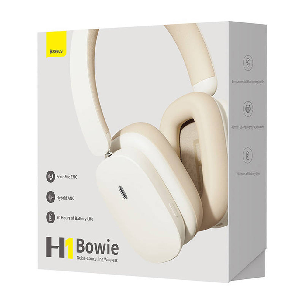 Baseus Bowie H1 Bluetooth kihangosító, A2DP, ANC, krém NGTW230202