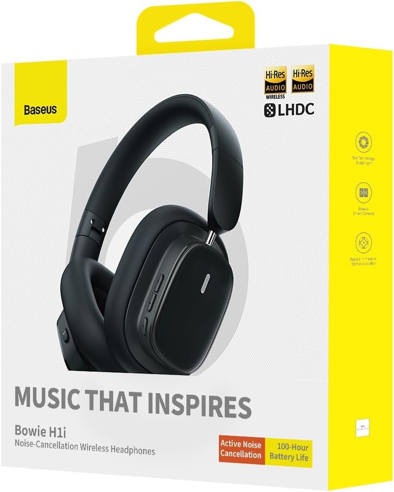 Handsfree Bluetooth Baseus Bowie H1i, A2DP, ANC, Fekete A00050402113-00