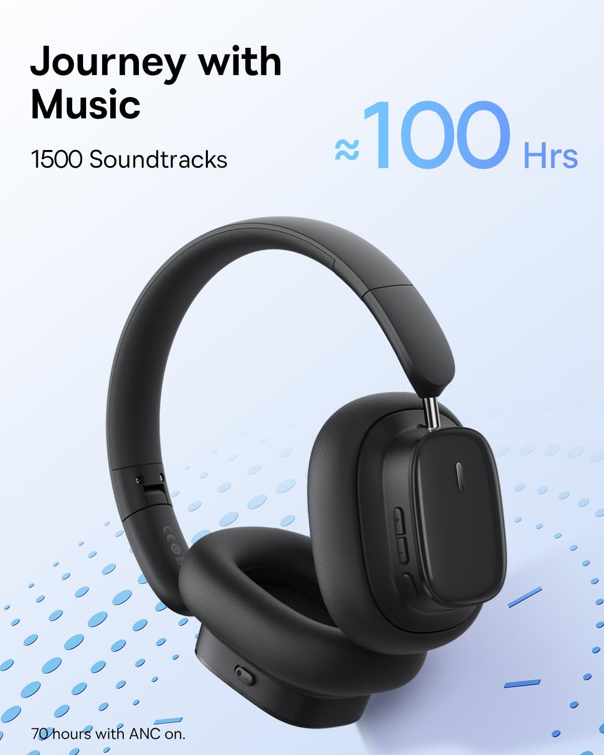 Handsfree Bluetooth Baseus Bowie H1i, A2DP, ANC, Fekete A00050402113-00