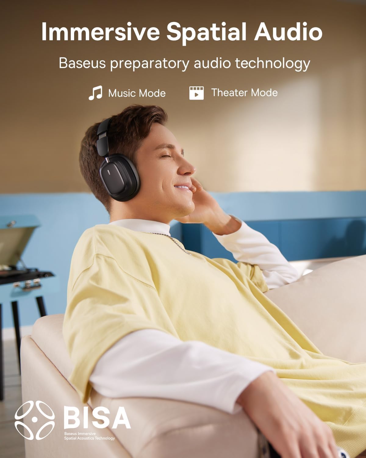 Handsfree Bluetooth Baseus Bowie H1i, A2DP, ANC, Fekete A00050402113-00